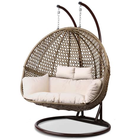 Double Rattan Hanging Egg Chair Double Hanging Rattan Chair Chairs Serena And Lily