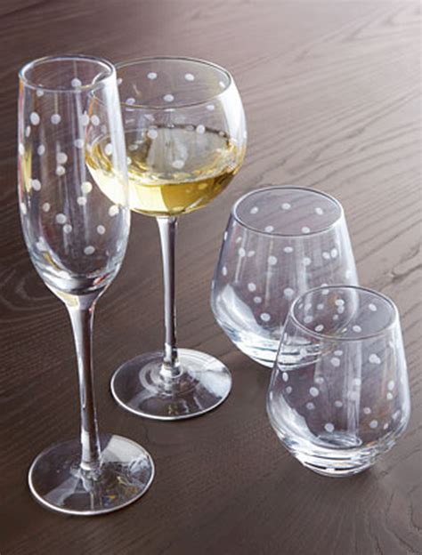 Kate Spade Polka Dot Wine Glass Glass Designs