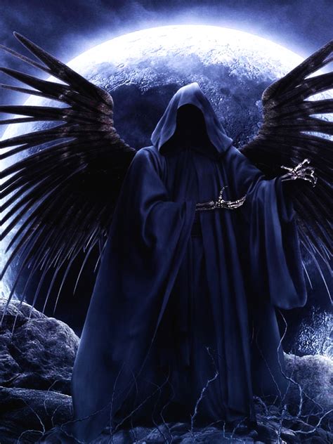 Free download dark grim reaper wings death skeleton horror scary creepy