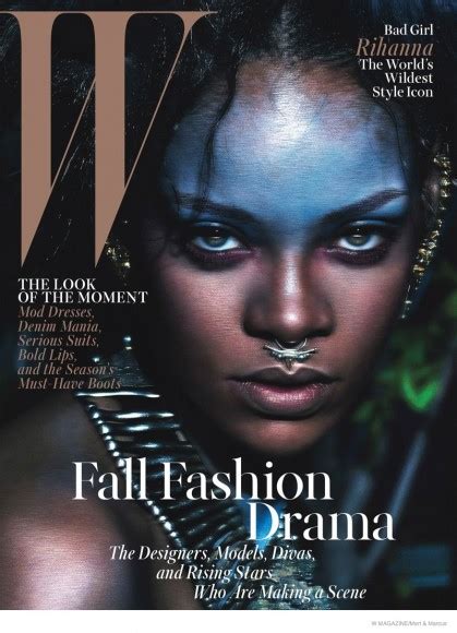 Rihanna Poses For W Magazine September 2014 Issue In Fur
