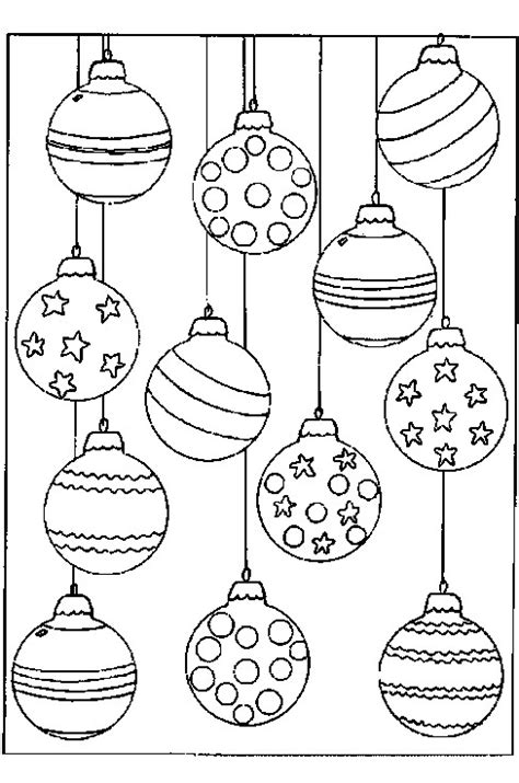 Coloriage Boule de Noel gratuit à imprimer
