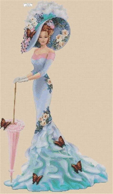 Dmc color chart for diamond painting: DMC colours Printable PDF Cross Stitch Chart Elegant Lady ...