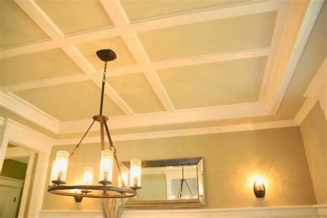 How to make a diy coffered ceiling that looks professionally done for less than $500. How To Build Flat Coffered Ceiling | Nakedsnakepress.com