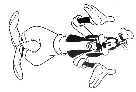 Mickey Mouse Goofy Coloring Book Page Printable Mickey Mouse
