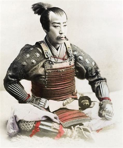 Samurai Hand Colored Photograph Circa 1870s Or 1880s Japan