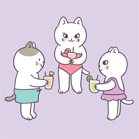 Cartoon dog is a creature created by trevor henderson and, along with cartoon cat, the only known member of the cartoon species. Cartoon cute summer cats and drink vector. - Download Free ...