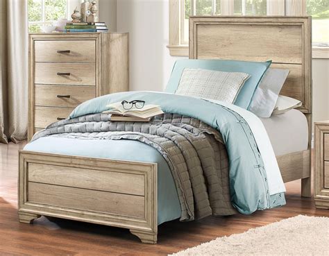 I love being able to come home from a hectic day knowing that my. Topline Home Furnishings Light Elm Twin Bed Set | Walmart ...