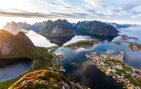 panorama norwegian islands pictures rhein  lofoten norway wallpaper