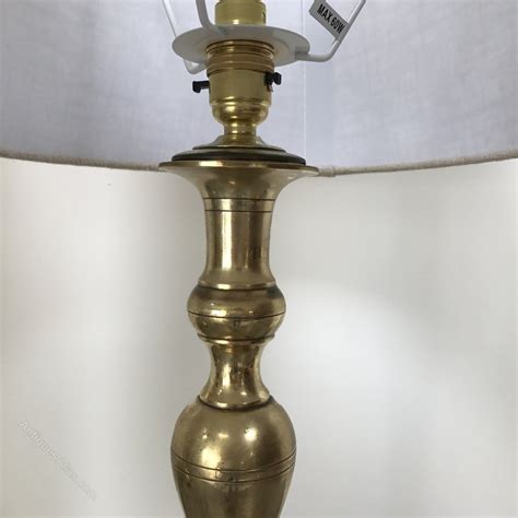 Antiques Atlas Pair Of Brass Candlestick Style Table Lamps