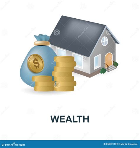 Wealth Icon. 3d Illustration from Banking Collection Stock Vector