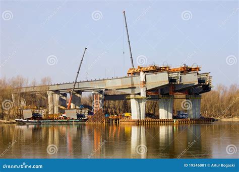 River Bridge Under Construction Stock Image Image Of Poland Progress