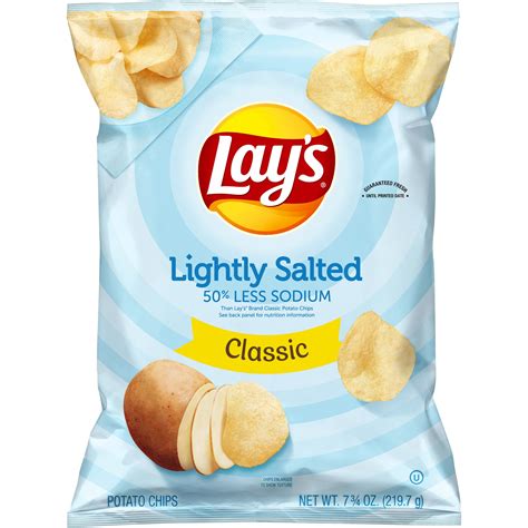 Lays Potato Chips Lightly Salted Classic Flavor 775 Oz Bag