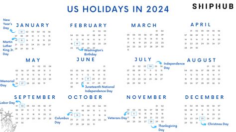2024 Usa Calendar With Holidays Tobi Aeriela