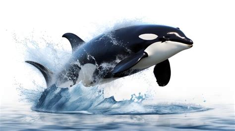 Premium Photo A Majestic Killer Whale Making A Powerful Splash Of Water