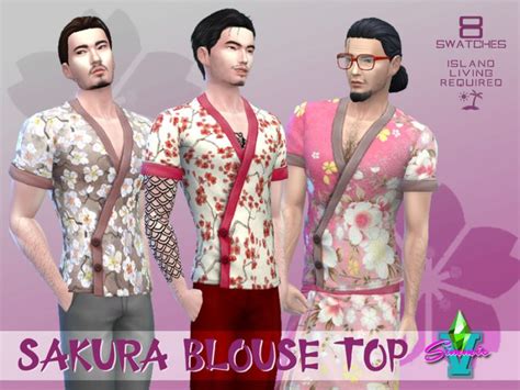 Simmiev Sakura Blouse Top The Sims 4 Catalog