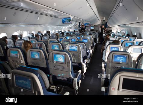 Interior Boeing 787 Dreamliner Stock Photo Alamy