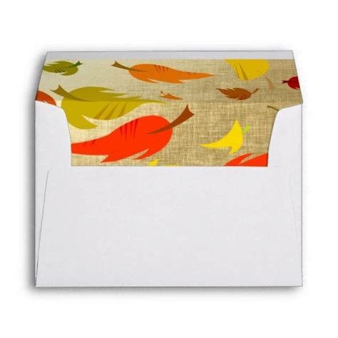 Autumn Leaves Design Customizable Envelopes Leaf Design