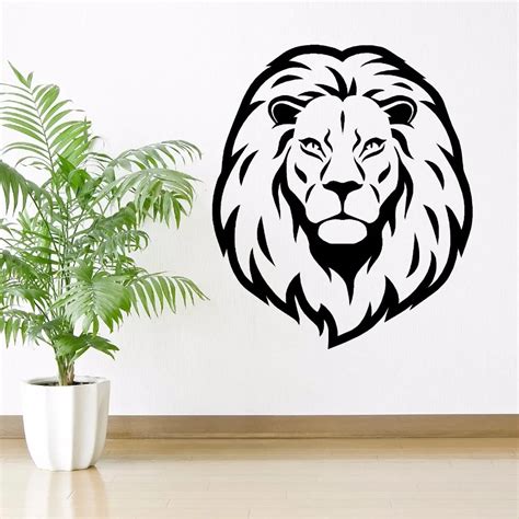 Lions Head Animal Wall Stickers For Living Room Background Home Murals