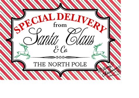 Special Delivery Labels For Your Christmas Packages Christmas