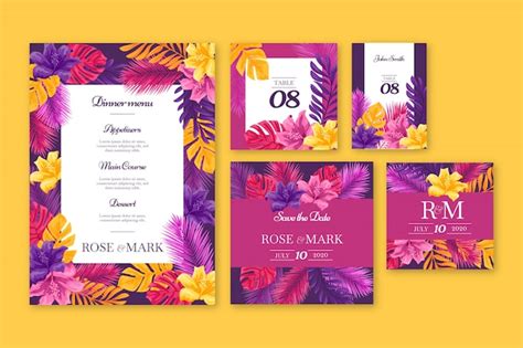 Free Vector Wedding Stationery Templates