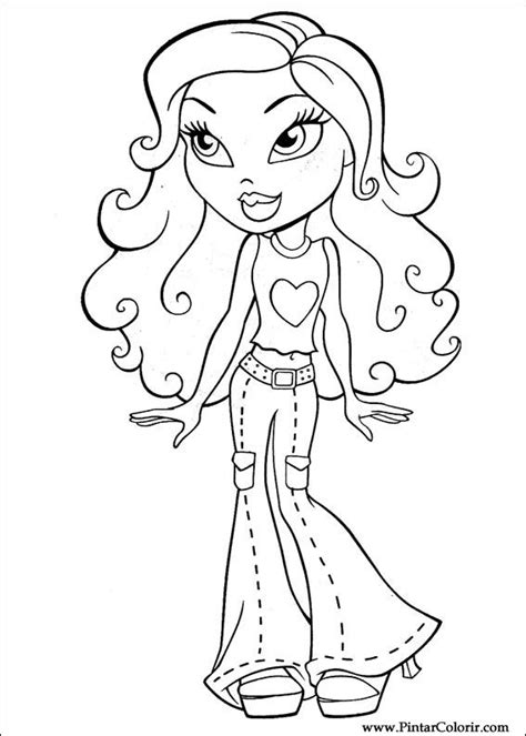 Drawings To Paint And Colour Bratz Print Design 039