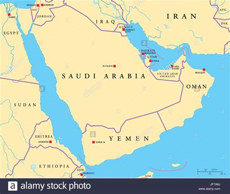 Die freie und zeitlich unbeschränkte. Arabian Peninsula Map Stockfotos & Arabian Peninsula Map ...