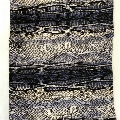 Blue Snakeskin Printed 4 Way Stretch Velvet Fabric Fashion Fabrics Llc