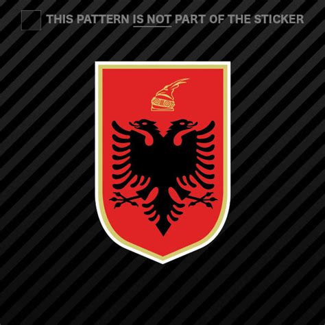 Albanian Coat Of Arms Sticker Self Adhesive Vinyl Albania Flag Alb Al