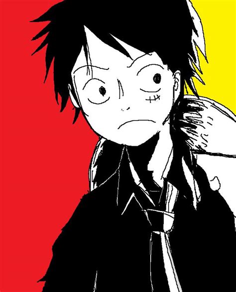 Instead, just let a good motivational message stare you in the face. A serious Luffy by junutoshi on DeviantArt
