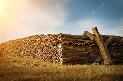 Pile Of Cork Tree Bark — Stock Photo © Ccaetano 48099973