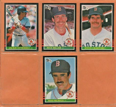 1985 Donruss Boston Red Sox Team Lot 21 Roger Clemens RC Jim Rice Wade