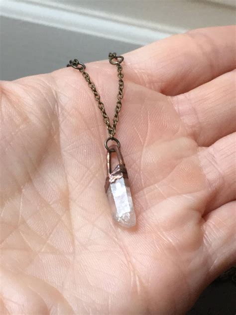 Small Clear Quartz Crystal Necklace Crystal Necklace Necklace