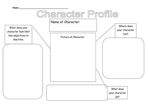 Character Profile by lauraexplorer - Teaching Resources - Tes