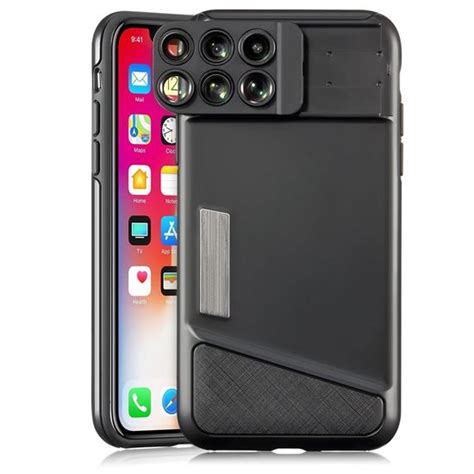 Just snap the lens on the top of your phone, and it sits. Coralov. iPhone x Lens Case, iPhone X Camera Lens, 6 in 1 ...