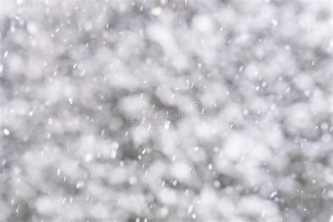 Snow Falling And Drifting In Wind With Soft Defocused Background Stock