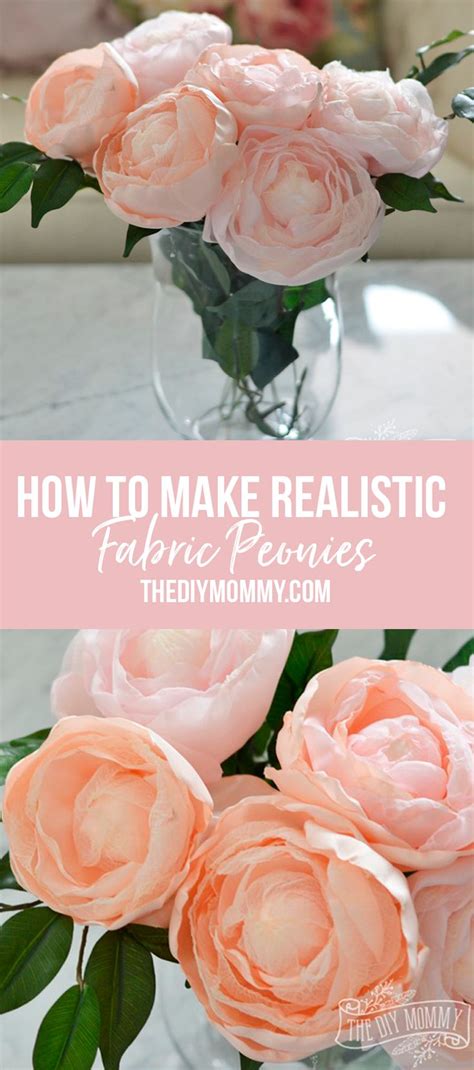 The perfect fake flowers should be so realistic that even you could not tell the difference between the natural fresh flowers. How to Make Realistic Fabric Peonies with Stems (Video ...