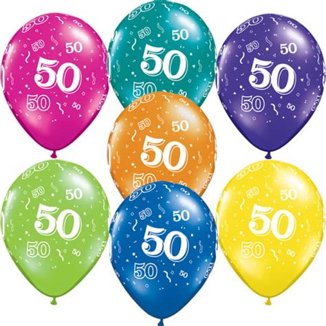 50th Birthday Latex Balloon Sold Individually Party Plus Sm5