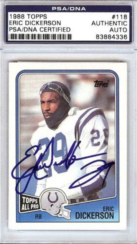Eric Dickerson Autographed Football Cards