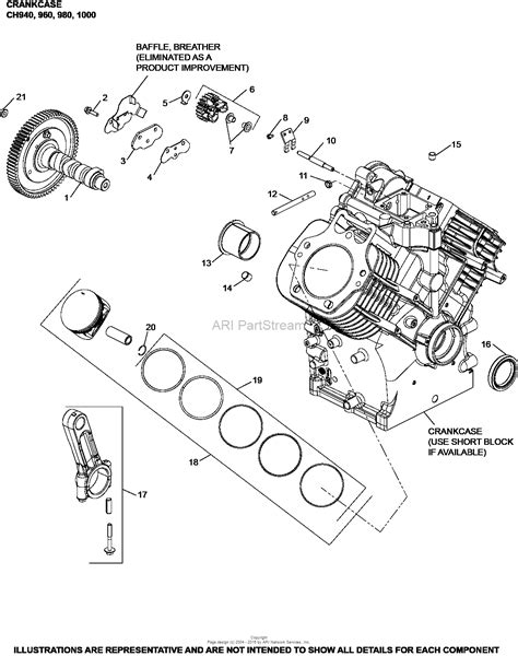 0 of these in your cart. Kohler CH980-3000 MARKETING BASIC 35 HP (26 kW) Parts Diagram for Crankcase Group 2-62-23 CH940-1000