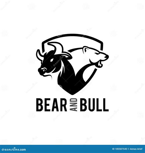 Bear And Bull On The Office Wall With Candlestick Chart Illustrating