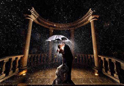 Romantic Couple In Rainy Season