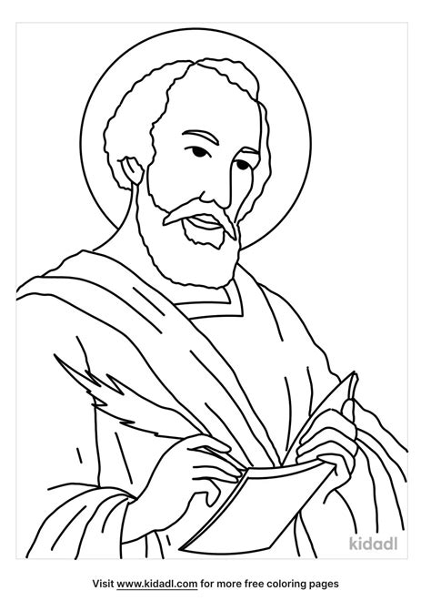 Free Saint Luke Coloring Page Coloring Page Printables Kidadl