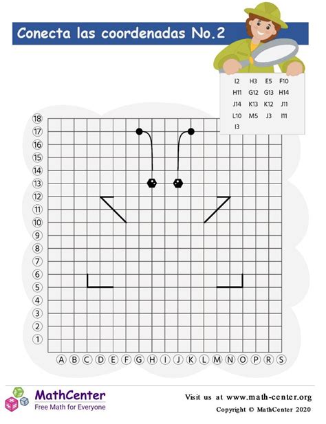 Plano Cartesiano Ficha Interactiva Ejercicios Matematicas Primaria El