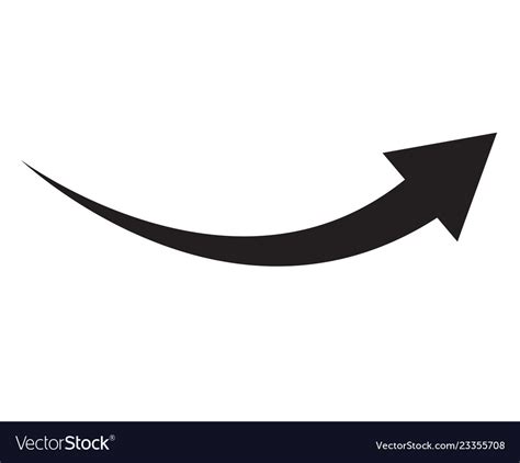 Black Arrow Icon On White Background Flat Style Vector Image