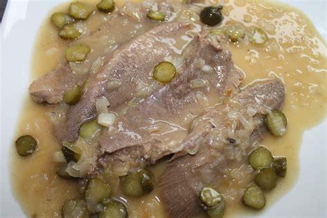 Langue de boeuf sauce piquante