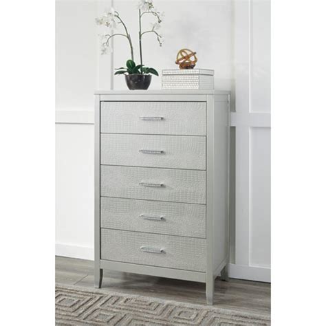 Furniture of america divonne crocodile silver 2 piece bed and nightstand set. B560-46 Ashley Furniture Olivet Bedroom 5 Drawer Chest ...