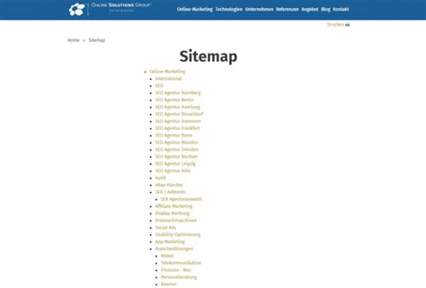 Was Ist Sitemap Html ↗️ Online Marketing Glossar Der Osg