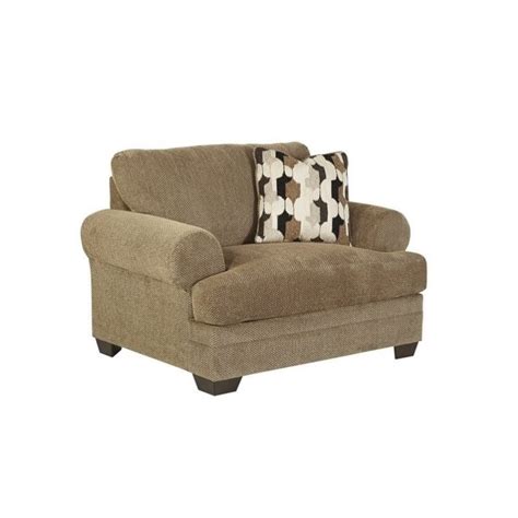 Ashley Kelemen Fabric Oversized Chair And Ottoman In Amber 47100 23