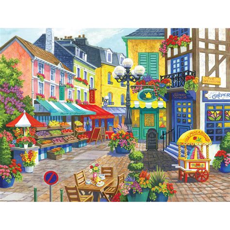 En puzzle, de puzzle loc adj locution adjectivale: Buy French Market 300 Large Piece Jigsaw Puzzle | Spilsbury