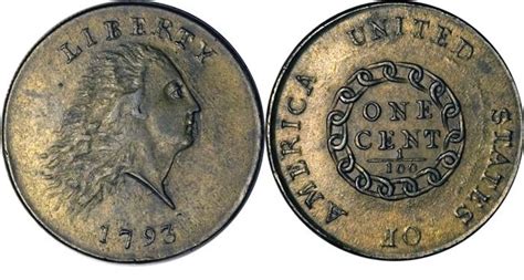 1793 Large Cent Chain Reverse Wreath Reverse Image Facts